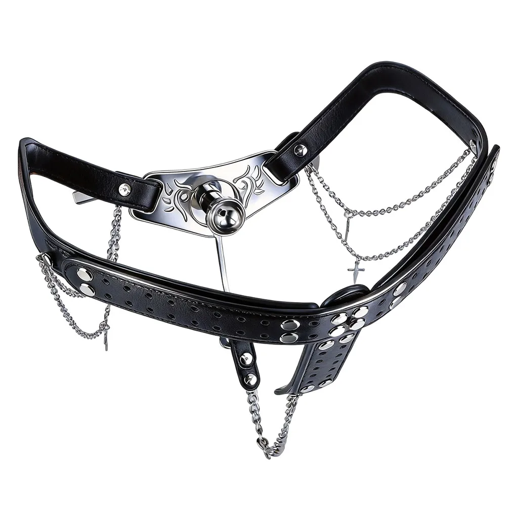 FRKO Fufu Clip Sissy Flat Inverted Chastity Cage With Bondage Lock Belt Male Chastity Pants Invisible Wear Erotic Sex Toys Men 5