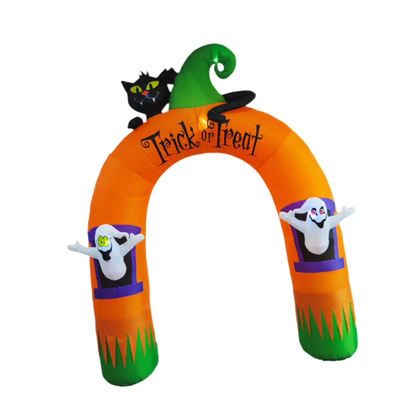 

10ft Halloween Inflatables Trick or Treat Pumpkin Archway Inflatables Pumpkin Arch Ghosts for Patio Indoor Porch Outside Decor