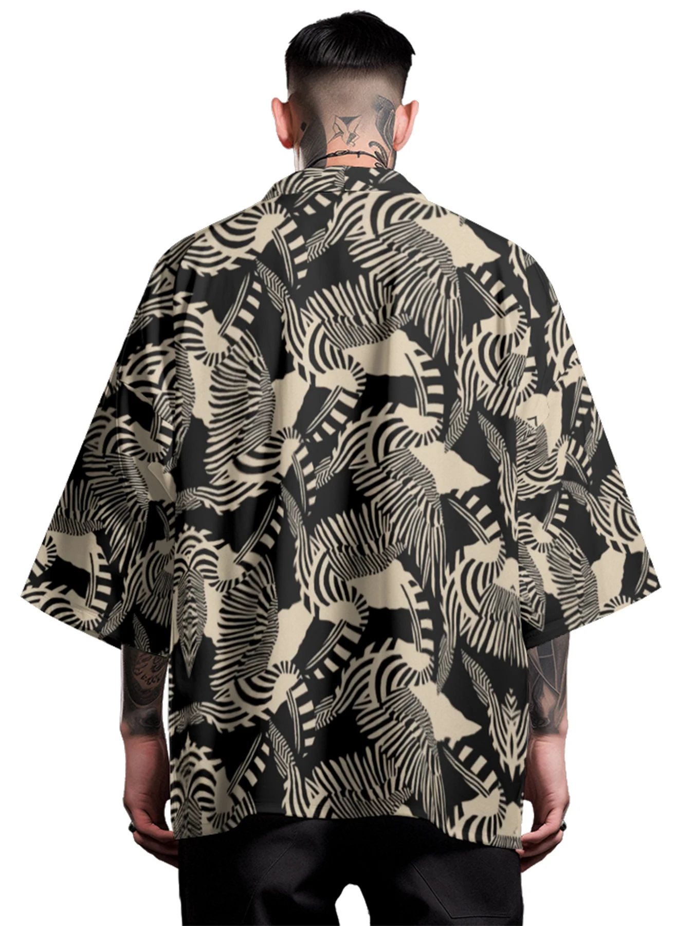 Letnie kimono męskie ubrania samurajskie koszula w stylu vintage Yukata Streetwear ubrania Haori moda Cosplay popularny szlafrok sweter plażowy