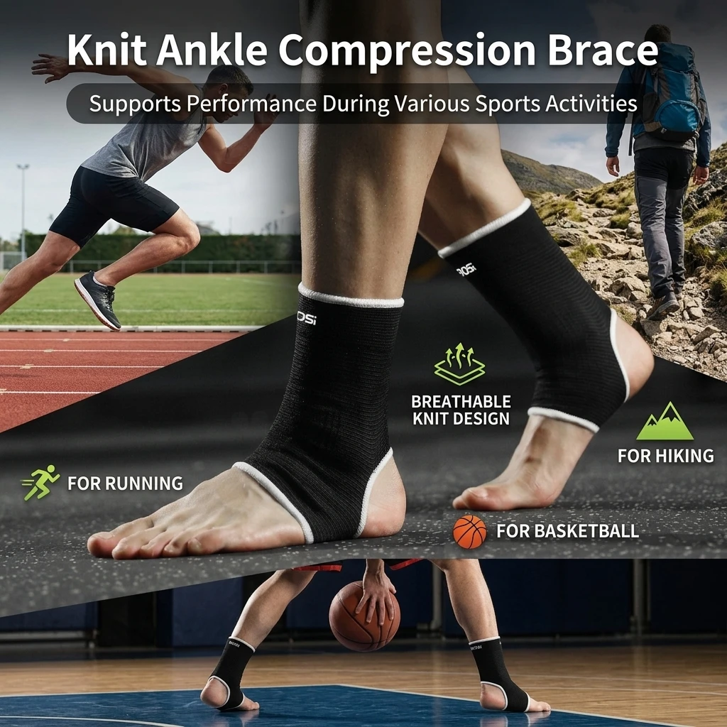 2Pcs Knitted Ankle Support For Sprains Arthritis Tendonitis Running Football Foot Protection Ankle Sleeve Sock Sports Anklet