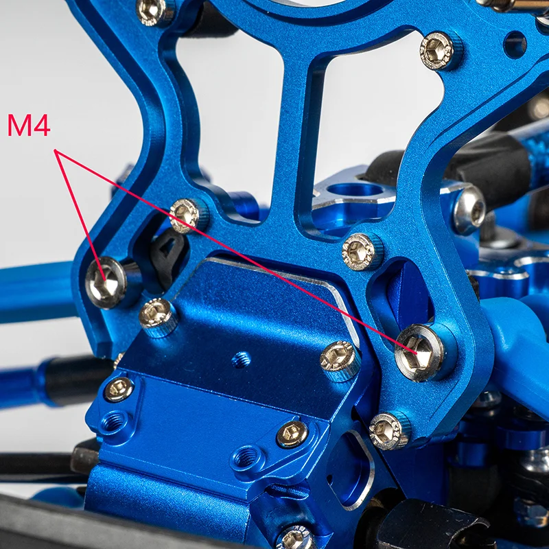 Titanium Alloy Hinge Pin Front Upper/Outer 4x46mm for 1/7 1/8 ARRMA 6S EXB Car TYPHON KRATON MOJAVE NOTORIOUS TALION FIRETEAM view 4