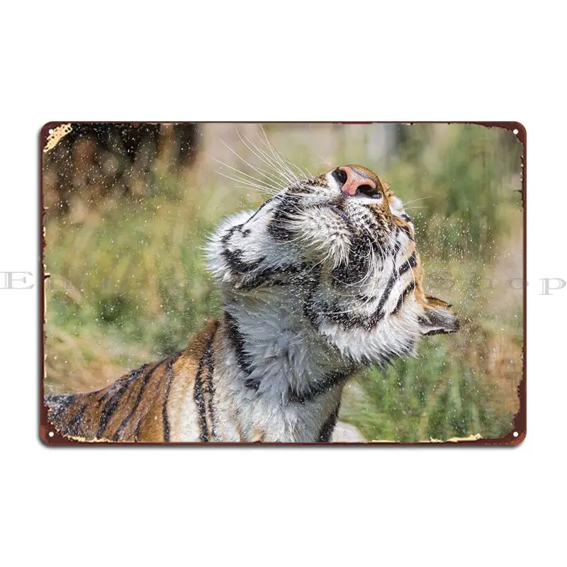 

Tiger Metal Plaque Rusty Wall Decor Living Room Print Wall Cave Tin Sign Poster