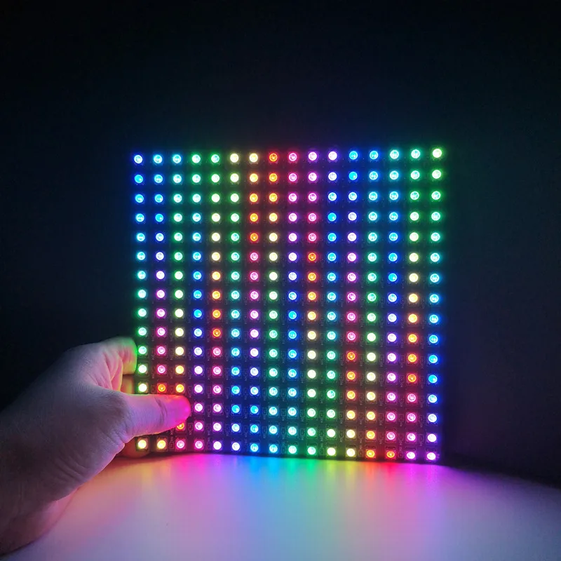 WS2812B Led Digital Panel Matrix Flexible Screen 8*8 16*16 8*32 5050 RGB WS2812 Ring Individually Addressable Pixels DC5V