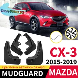 Car Mud Flaps For Mazda CX-3 2015-2019 Plastic Mudguards Wheels Splash Shield Guards Fender Mudflaps Exterior Accessories