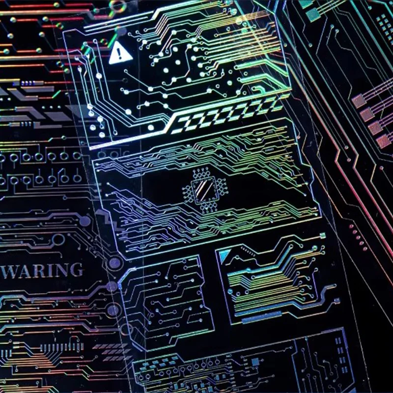 3 arkusze/opakowanie PET Laserowe Holograficzne Srebrne Naklejki DIY do Dziennika, Etui na Telefon, Ręcznie Robionych Albumów, Estetyczne Naklejki — zdjęcie 2