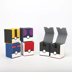 Five Color Styles PTCG Pokemon Yu-Gi-Oh Amine Game Card Storage Box Game Leather Box 100+ Portable Storage Box Board Card Game