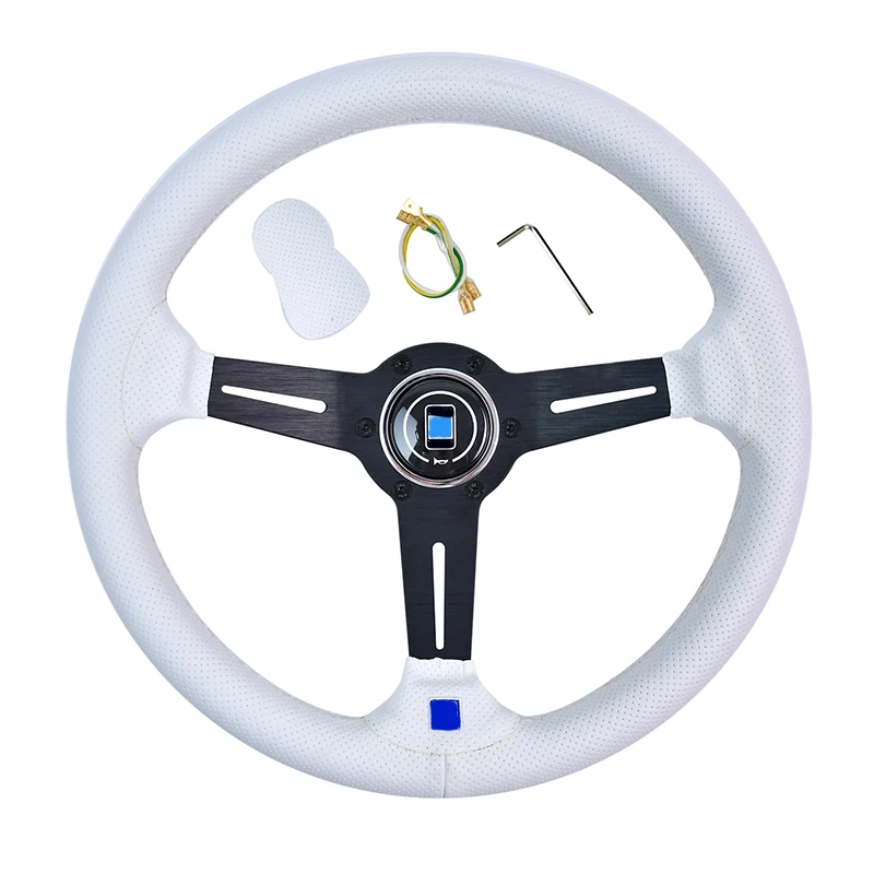 

Sport Green 14inch 350mm Racing Microfiber Perforated Leather Drift Steering Wheel