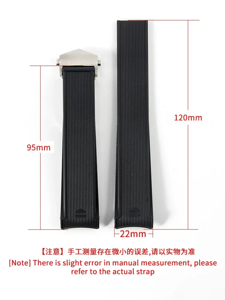 Flexible Lightweight Silicone Watch Strap for Heuer Tag Aquaracer Series Waterproof Firm Arcuate Interface Watchband 22mm