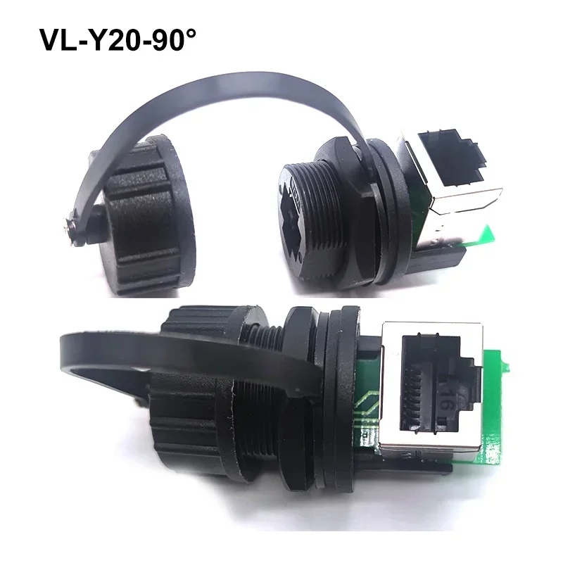 Waterproof M20 RJ45 Network Connector IP67 8Pin Ethernet Port Module Adapter RJ45 Network Cable Board Front/Rear Plug Socket image 3