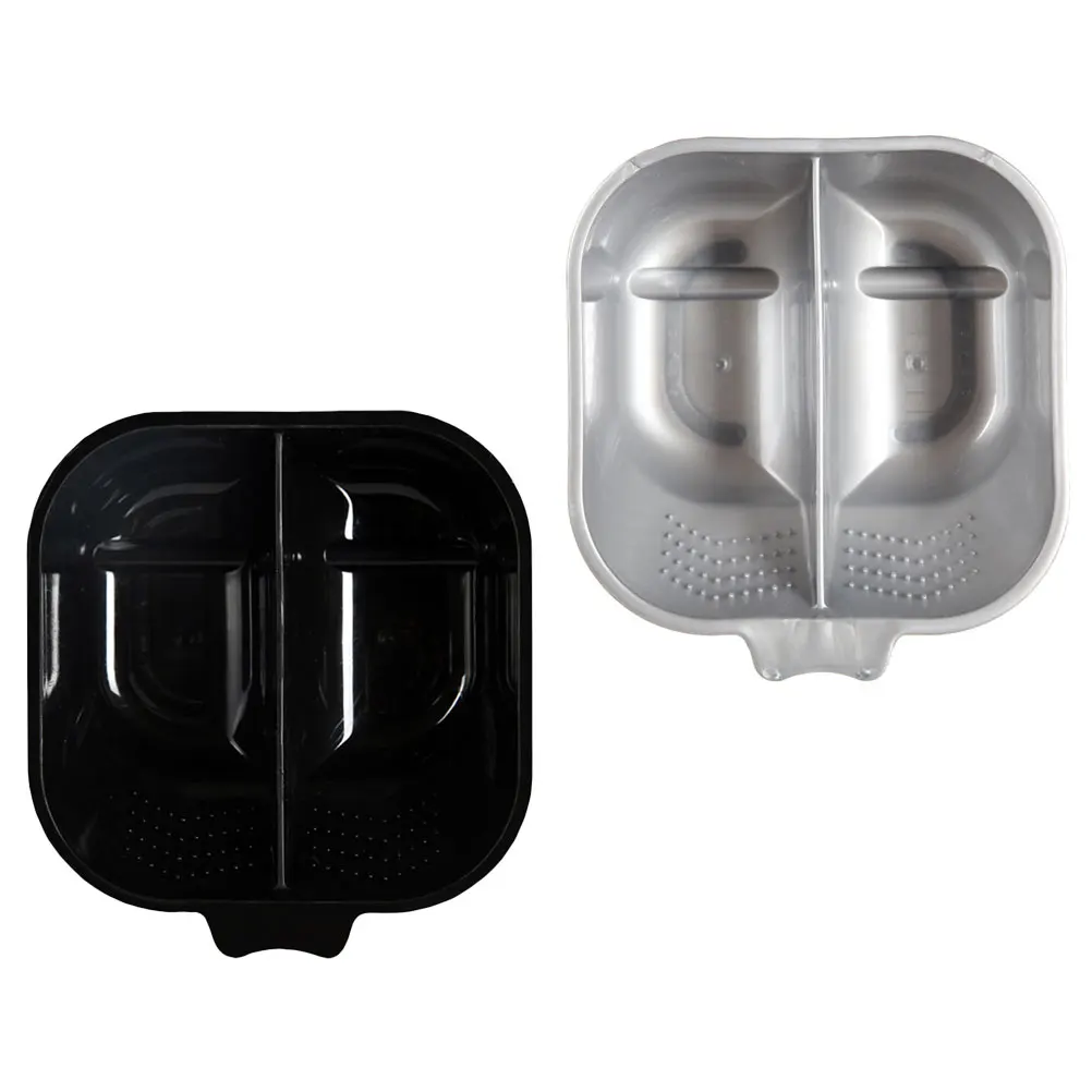 

2pcs Hair Dye Bowl With Handle Comfortable Grip Stain Resistant Separated Design Space Saving For Home Salon Use Easy Clean