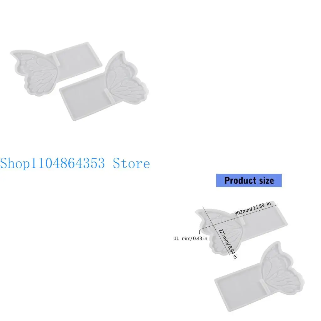 

652F Silicone Bookrack Mould Crystal Butterfly Shaped Bookshelf Mold Epoxy Resin Mould for Home Decoration Wedding Gift