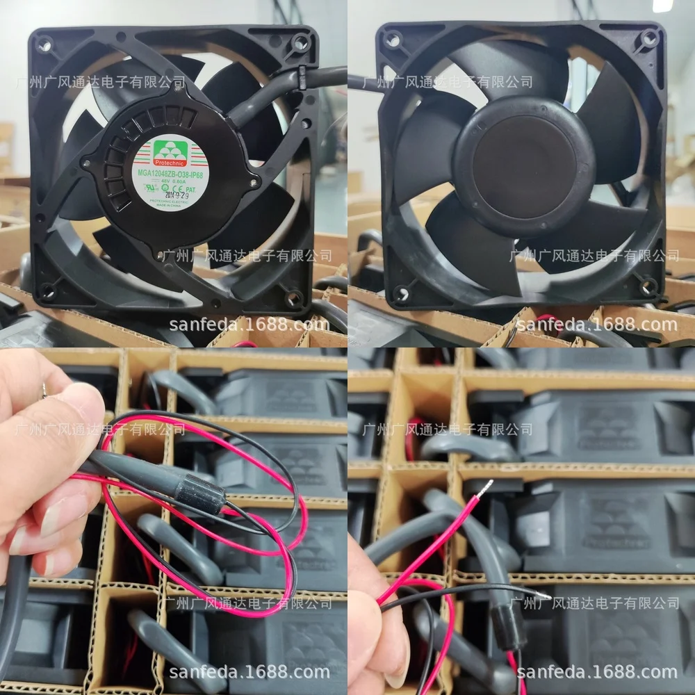 

High Speed Waterproof Cooling Fan for Yongli 12038 MGA12048ZB O38 IP68 48V 0.60A DC Brushless Fan for Industrial Equipment