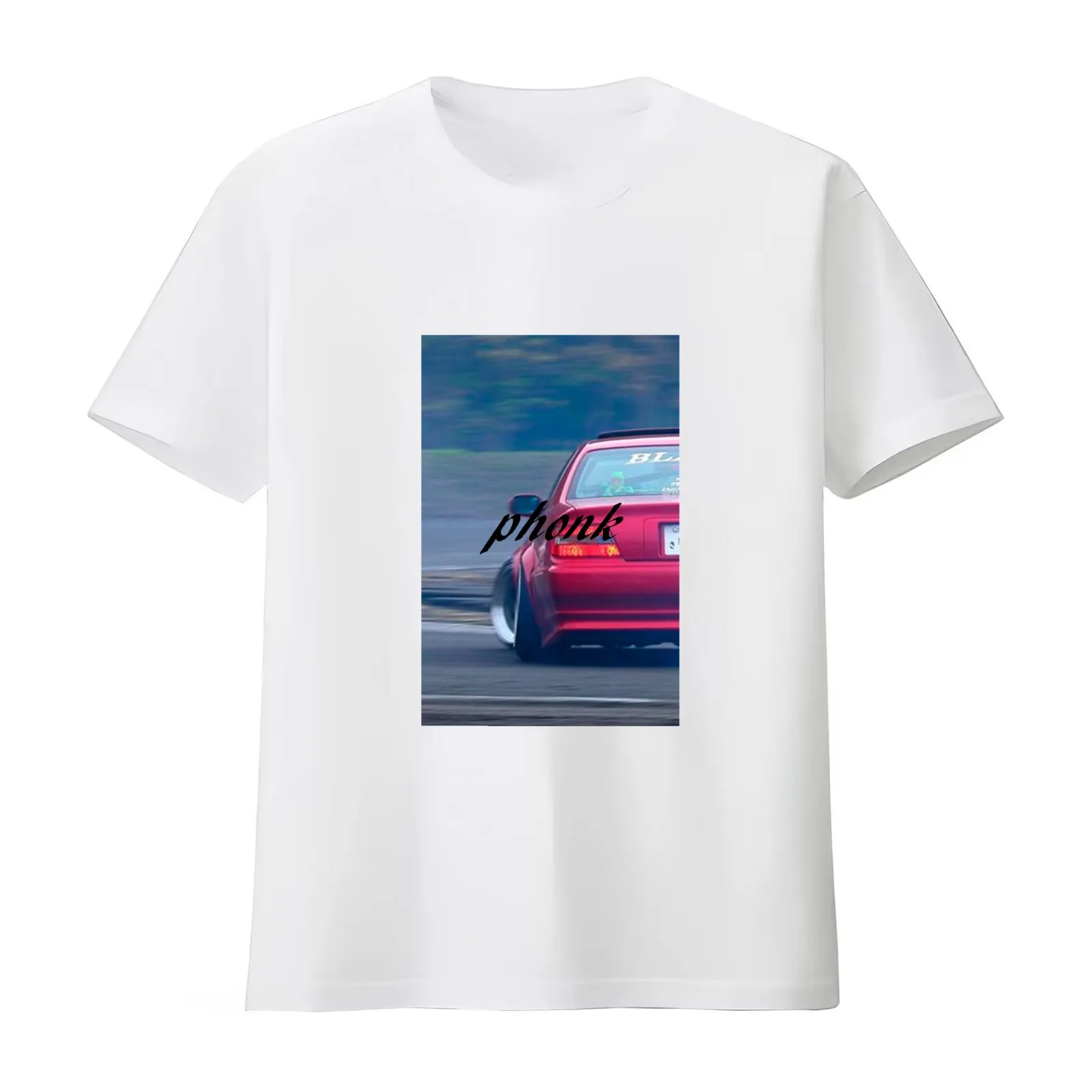 PHONK chaser T-Shirt Summer Casual Cotton Tee Oversized Streetwear Tops Vintage Graphic Print Loose Fit Short Sleeve