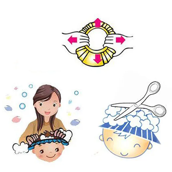 

Регулируемая шапочка для купания детского душа, водонепроницаемая, желтая Ева, ультралегкие эластичные кнопки, защита для защиты глаз от шампуня и воды