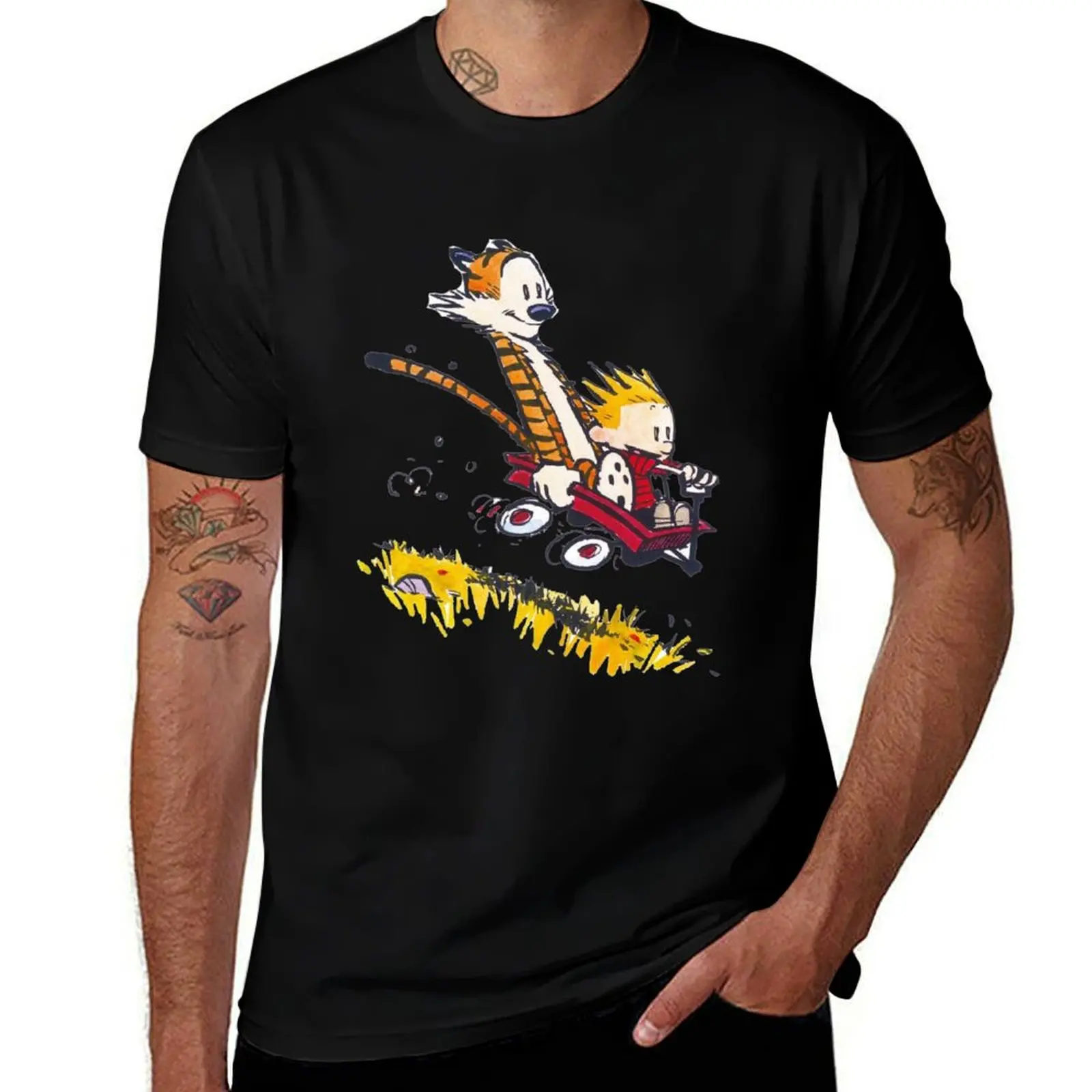 

Calvin and The hobbes T-Shirt man t shirt cotton man graphic t shirt