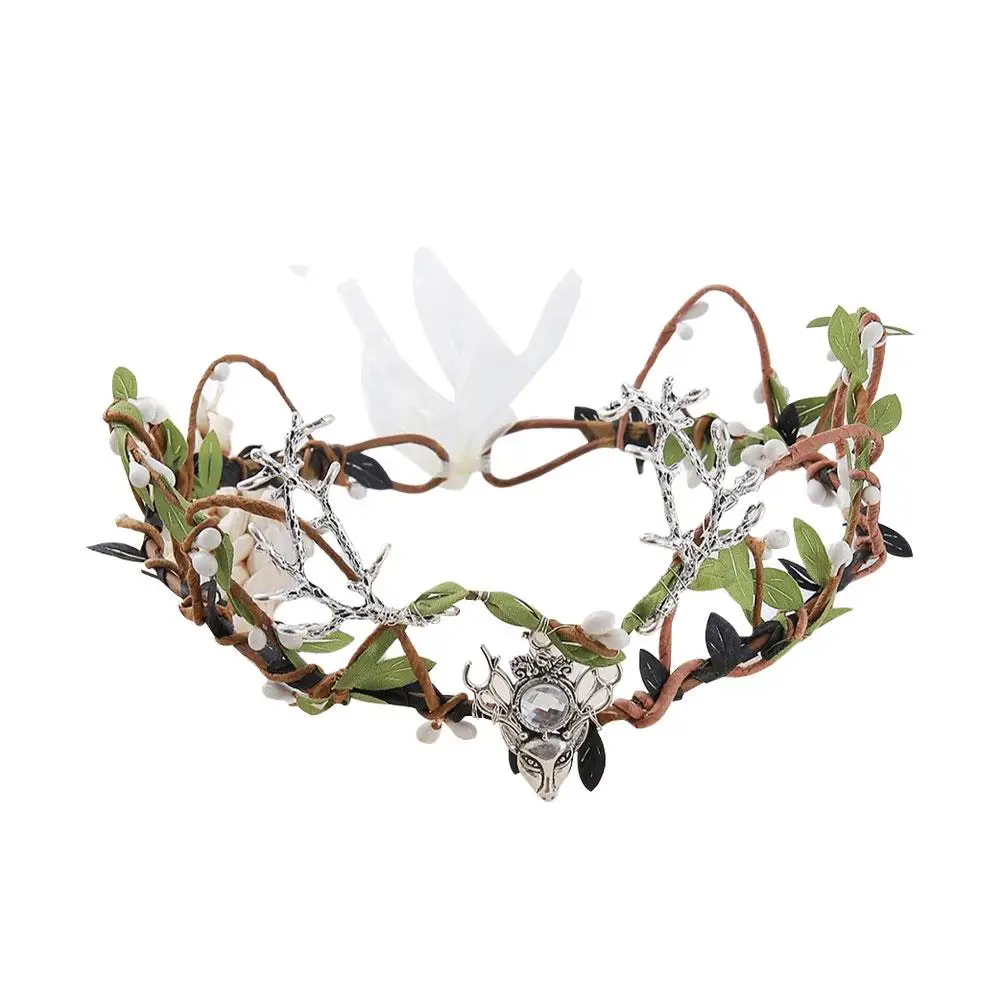 1 stks Elven Crown Elf Tiara Wijnstok Hoofddeksel Fee Heks Diadema Gothic Hoofdband Haar Bos Bruids Bruiloft Accessoires Jurk