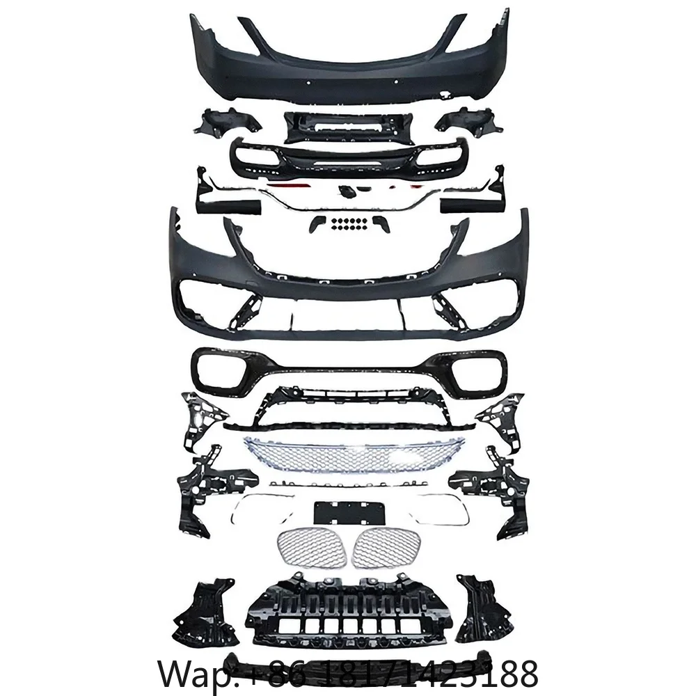 【Hot】S65 AMG Coupe Style Front Bumper Rear Diffuser Modification Body Kit for Mercedes Benz C217 S‑Class Coupe 2015-2019