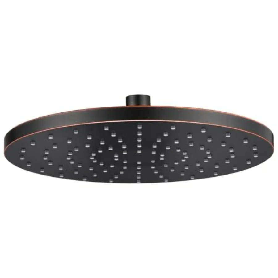 

10-дюймовая верхняя душевая лейка с высоким напором, большой водопадный эффект, 2,5 галлона в минуту, с регулируемым углом поворота, цвет: матовая бронза