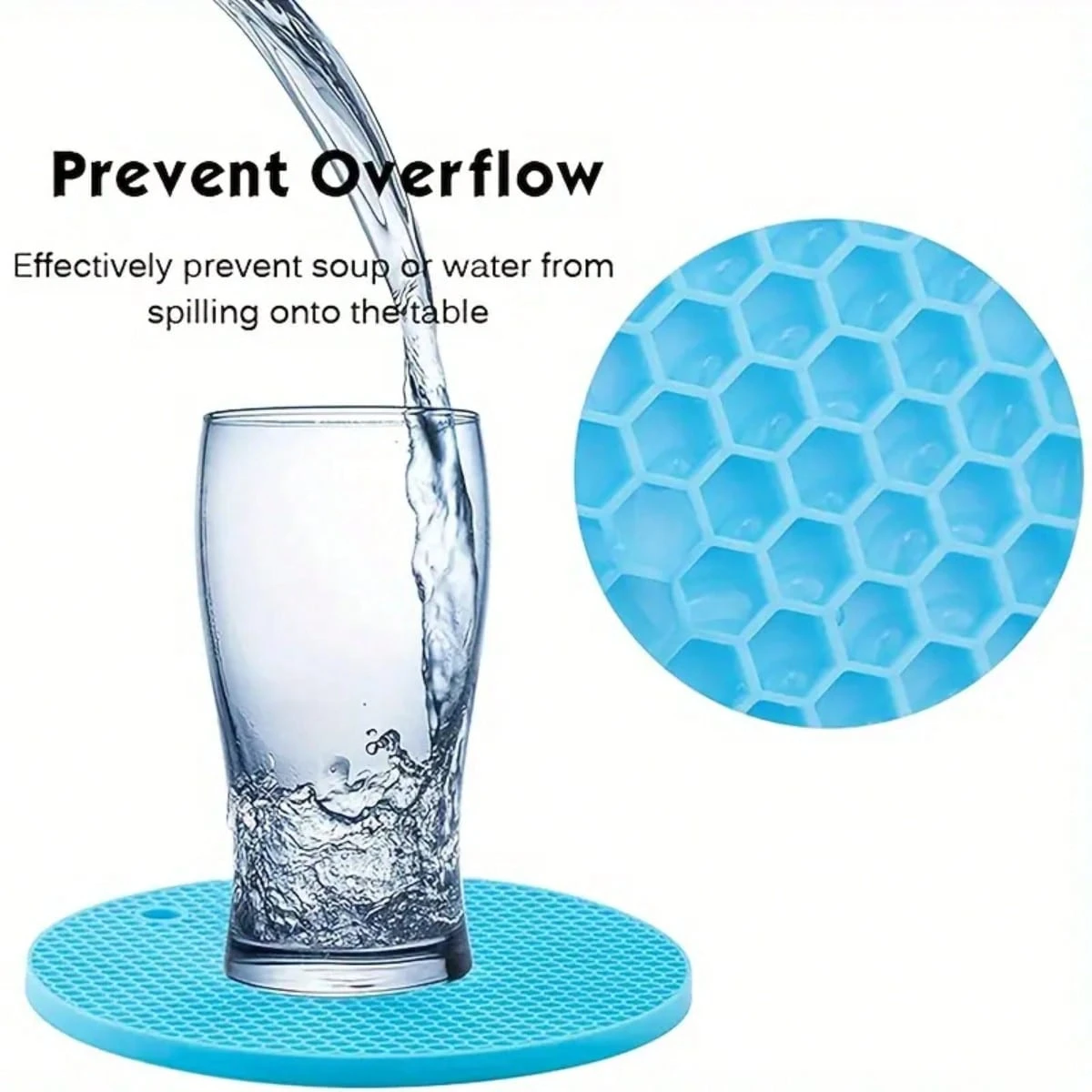 Multifunctional Round Silicone Heat Resistant Mat Non‑Slip Cup Coaster Pot Holder Table Placemat Kitchen Restaurant Table Accessories Tool