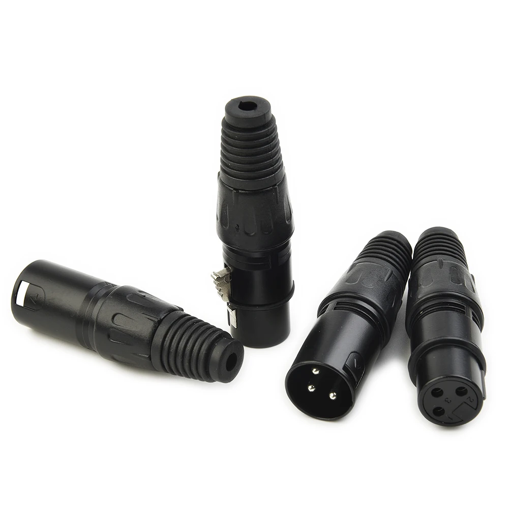 

10PCS XLR DMX 3 Pin Male&Female MIC Snake Plug Audio Microphone Cable Connector Microphone Cables Extended Adapter Connectors