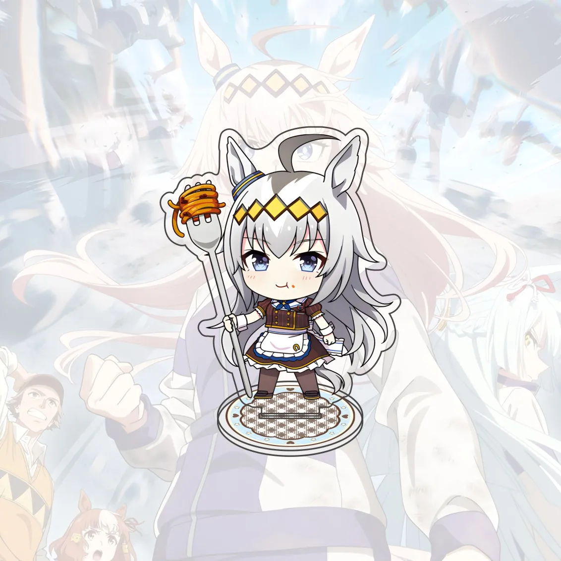 10cm Acrylic Umamusume: Pretty Derby Anime  Oguri Cap Dantsu Flame Hishi Miracle Cesario Standing Model Decoration Fan Gift