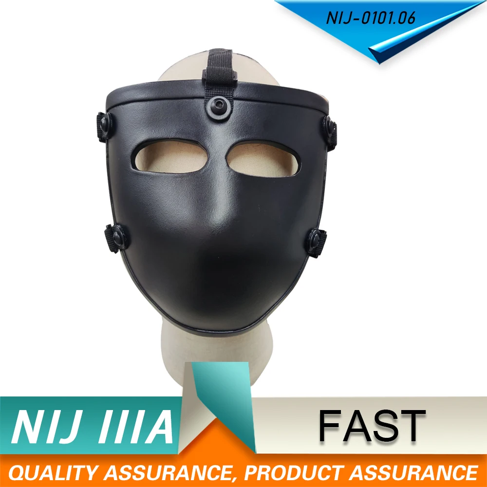 Bulletproof Mask Aramid NIJ IIIA Half Face Black Mask Police Military Tactical Protection Safety Bulletproof Mask