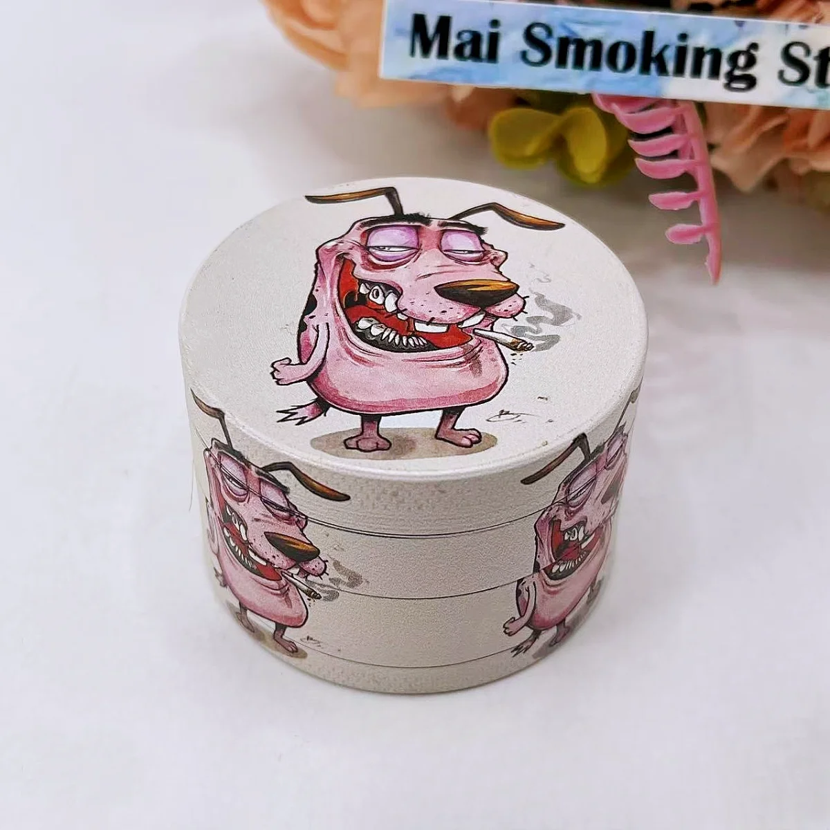 2/2.5 بوصة الكلب عشب طاحونة معدنية 4-layer دليل مطحنة التوابل الملح هاون مدقة التبغ الخام العشب طاحونة السجائر التدخين أداة #5