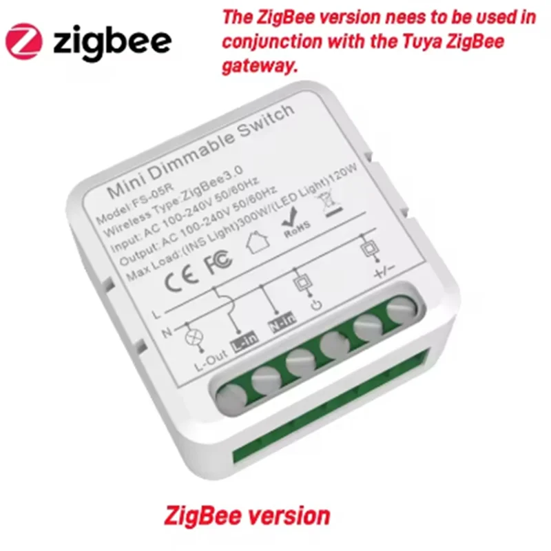 

【A87T】Smart Dimmer Light Switch Tuya Zigbee Module AC110-240V DIY Switch Smart Life APP Support
