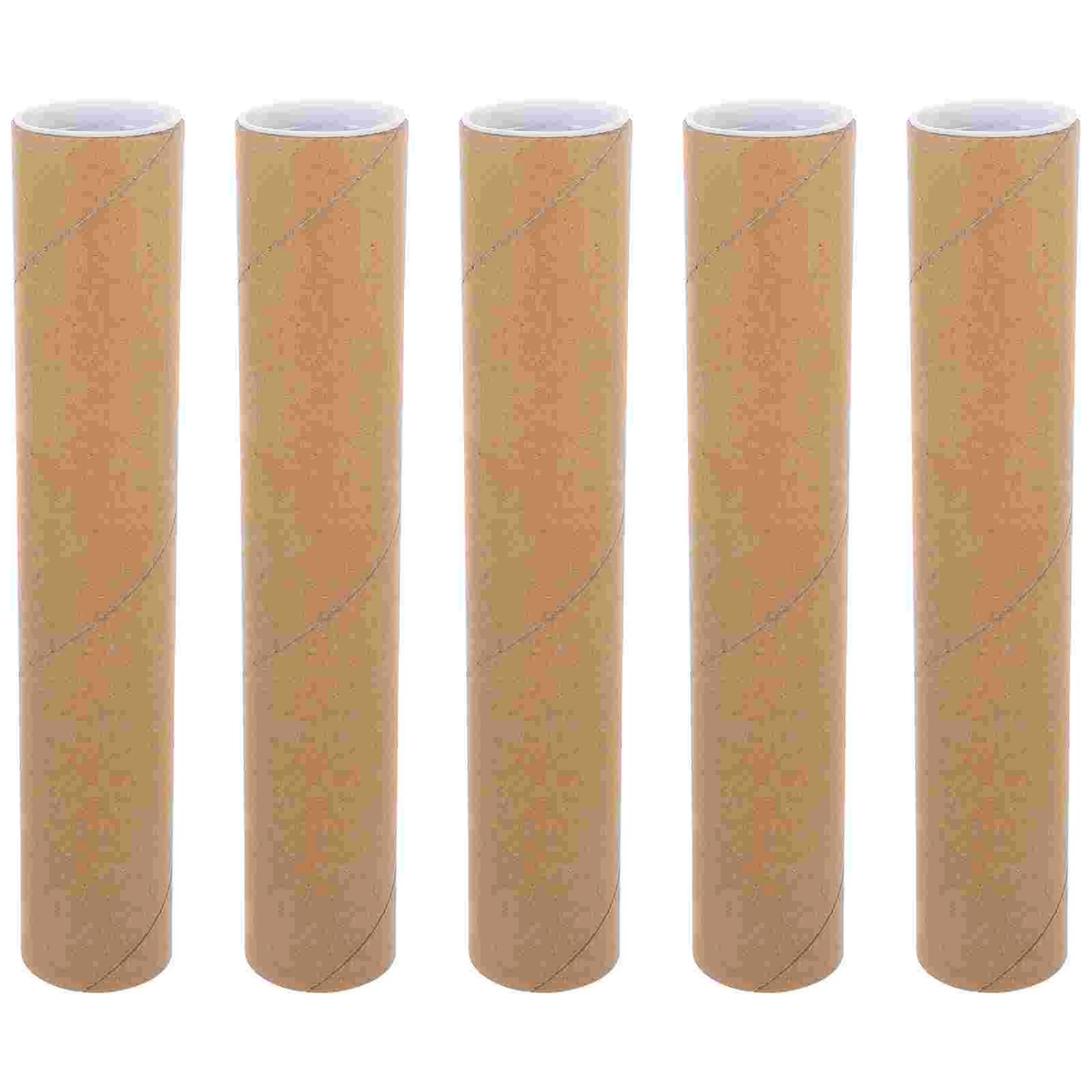 5 Pcs Postal Administration Posters Base Pipe Tubes for Convenient Documents Storage Artworks Cardboard