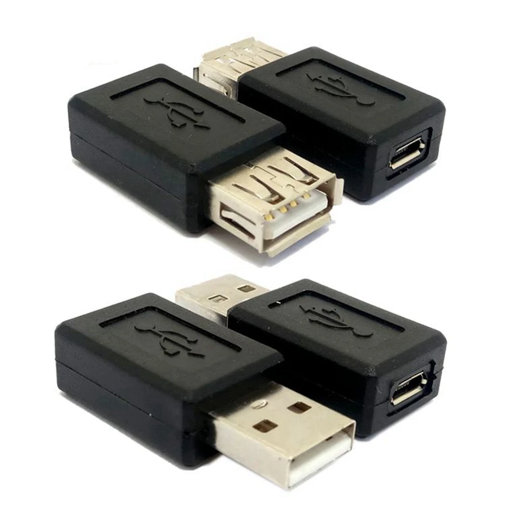 Colokan usb 2.0 ke usb mikro, konverter colokan usb 2.0 untuk USB hitam tipe A Wanita Ke mikro. USB MINI B Wanita