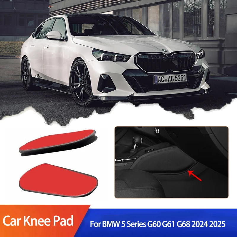 

For BMW 5 Series G60 G61 G68 2024 2025 Car PU Lether Center Control Leg Knee Rest Cushions Elbow Pad Thigh Support Cushion Auto