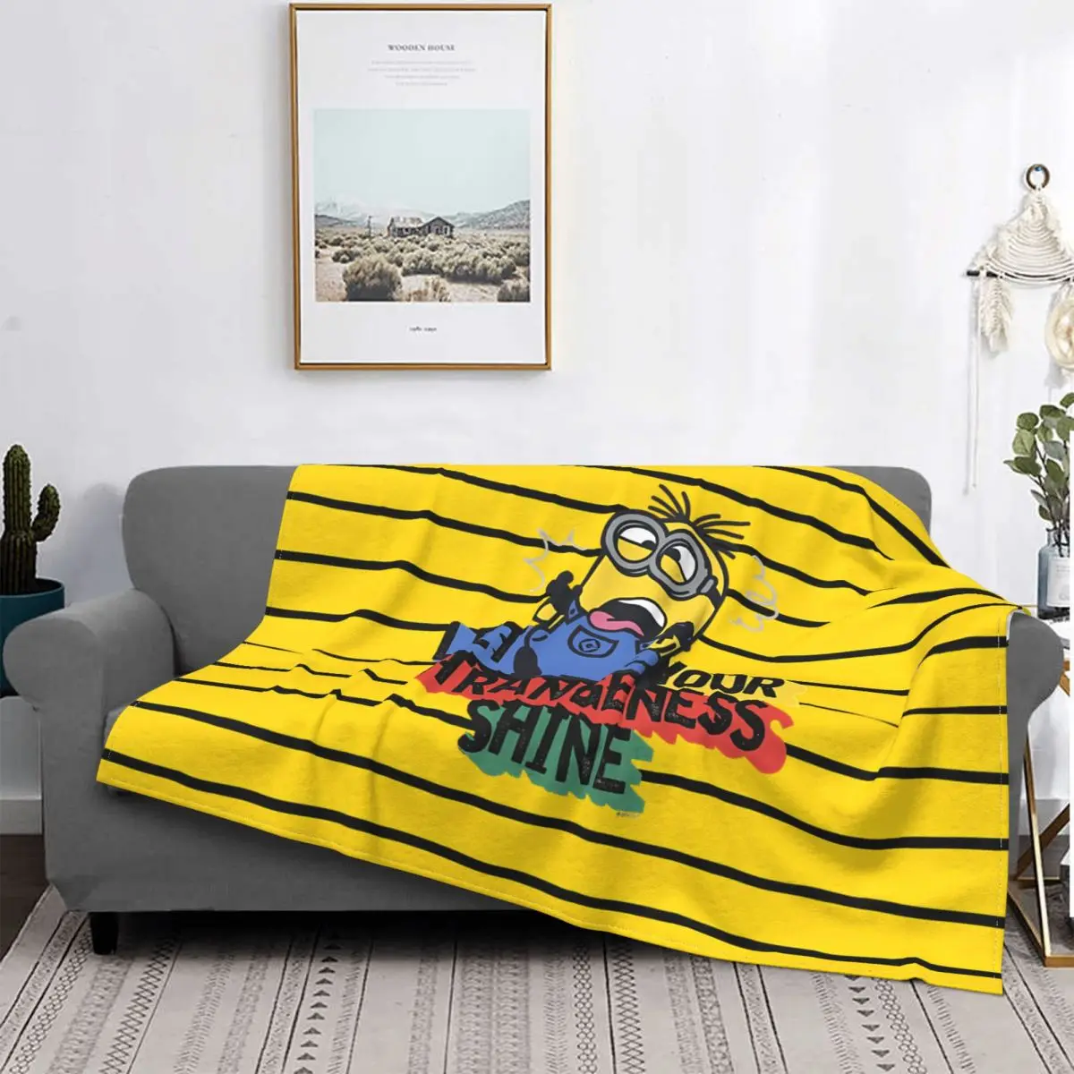 

Glorious Despicable Me Blanket Fleece Autumn/Winter Breathable Thin Throw Blankets For Bedding Plush Thin Quilt