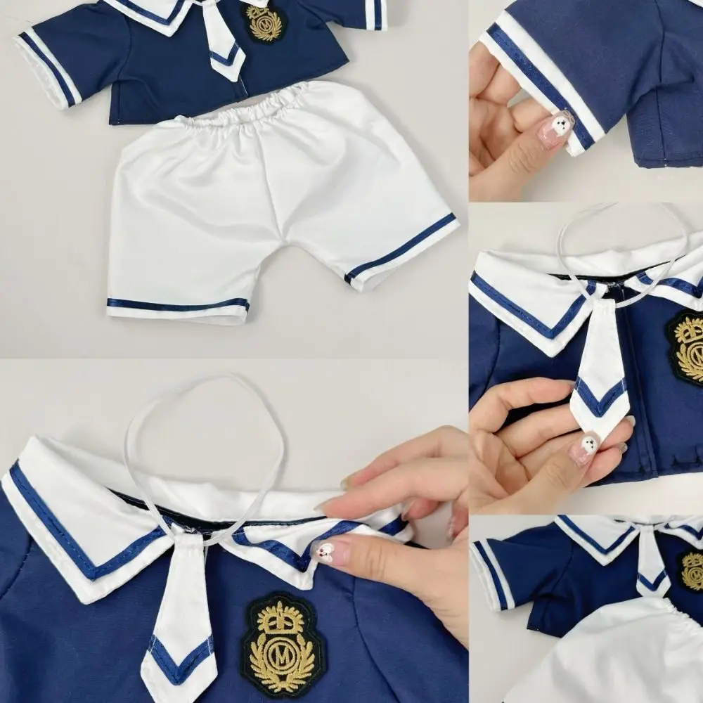 Conjunto de roupas de boneca de algodão dos desenhos animados multi cor mini boneca jk uniforme bonito moda algodão boneca gravata camisa crianças meninas brinquedos