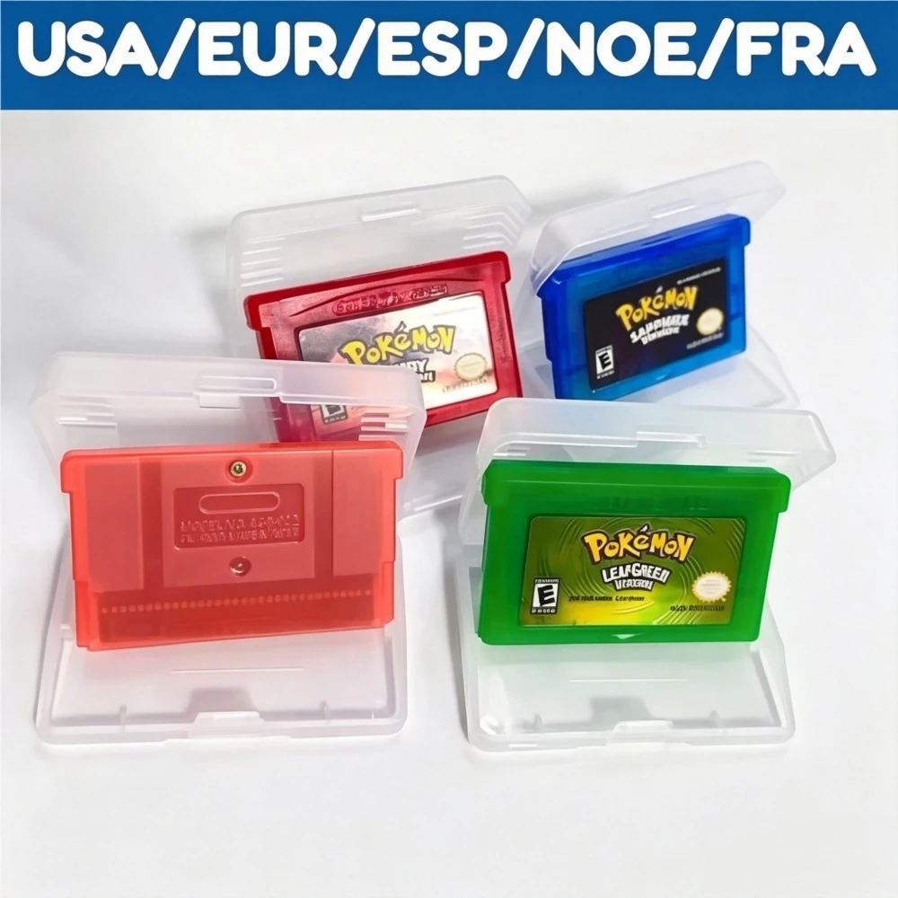 GBA Game Pokemon Series Video 32 Bit Game Cartridge Console Card Pokemon Emerald FireRed Ruby LeafGreen Sapphire Multi-language