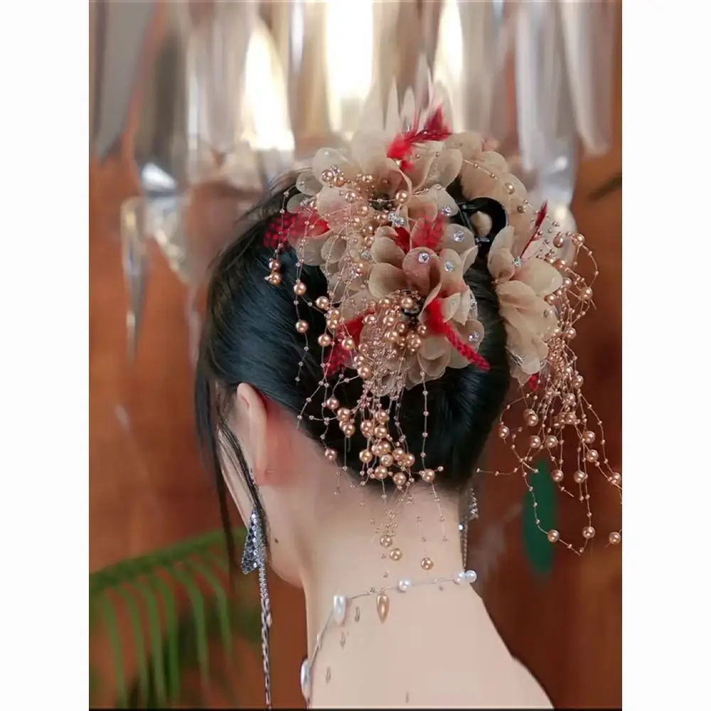 Französisch Stil Blume Quasten Haarnadeln Haar Clip für Frauen Dame Haar Styling Werkzeuge Haar Klaue Weibliche Neue Kopfbedeckungen Zubehör – Detail 6