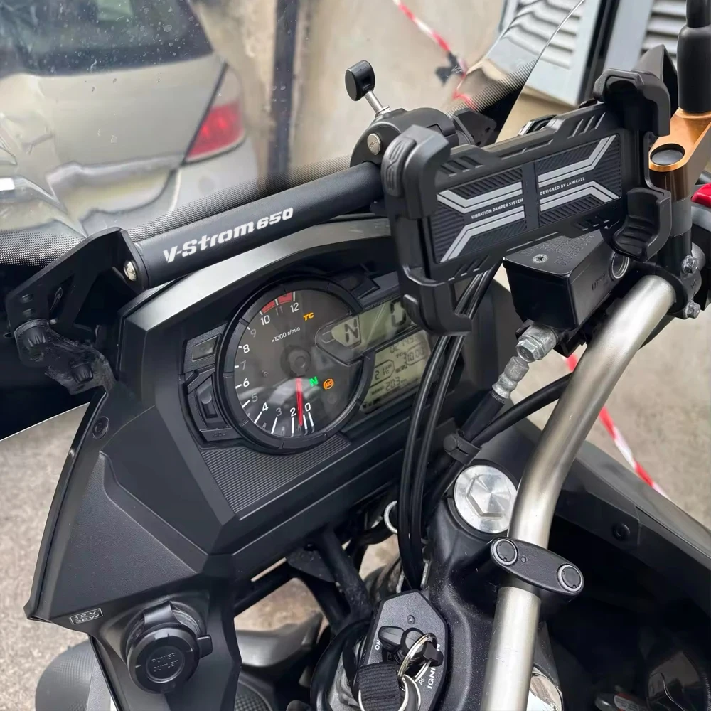 Vstrom DL650 Telefoon Beugel Voor Suzuki V-Strom 650 DL650 2014-2023 2024 Navigatie Voorruit GPS Telefoon houder Aluminium