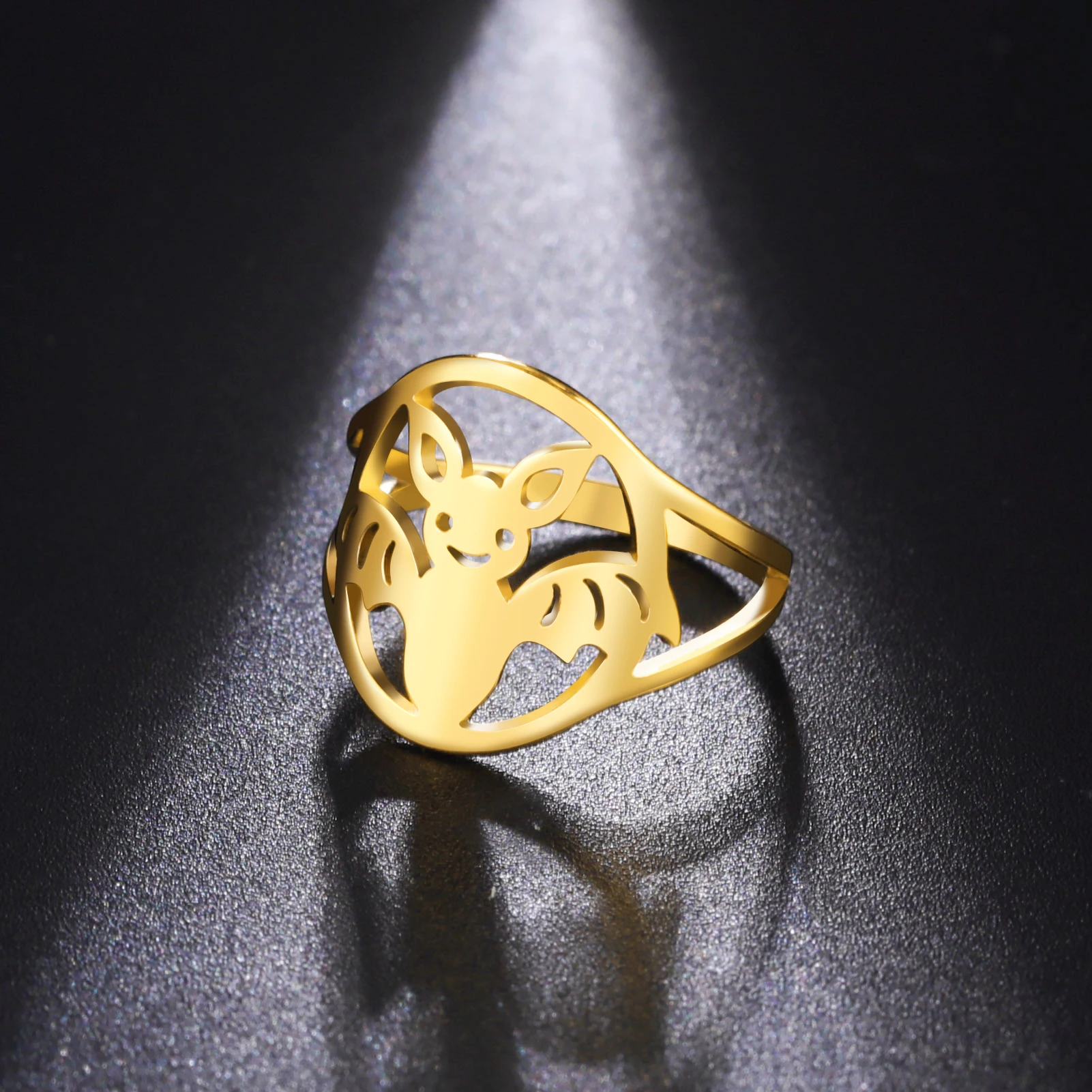 

Amaxer Stainless Steel Flying Bat Rings for Women Unisex Cartoon Bat Ring Halloween Cosplay Party Jewelry Friend Gift