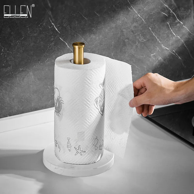 

Мраморный кухонный держатель для бумажных полотенец, космический органайзер для полотенец для лица, держатель для рулонной бумаги, вертикальный золотой, черный, для ванной комнаты ELB105