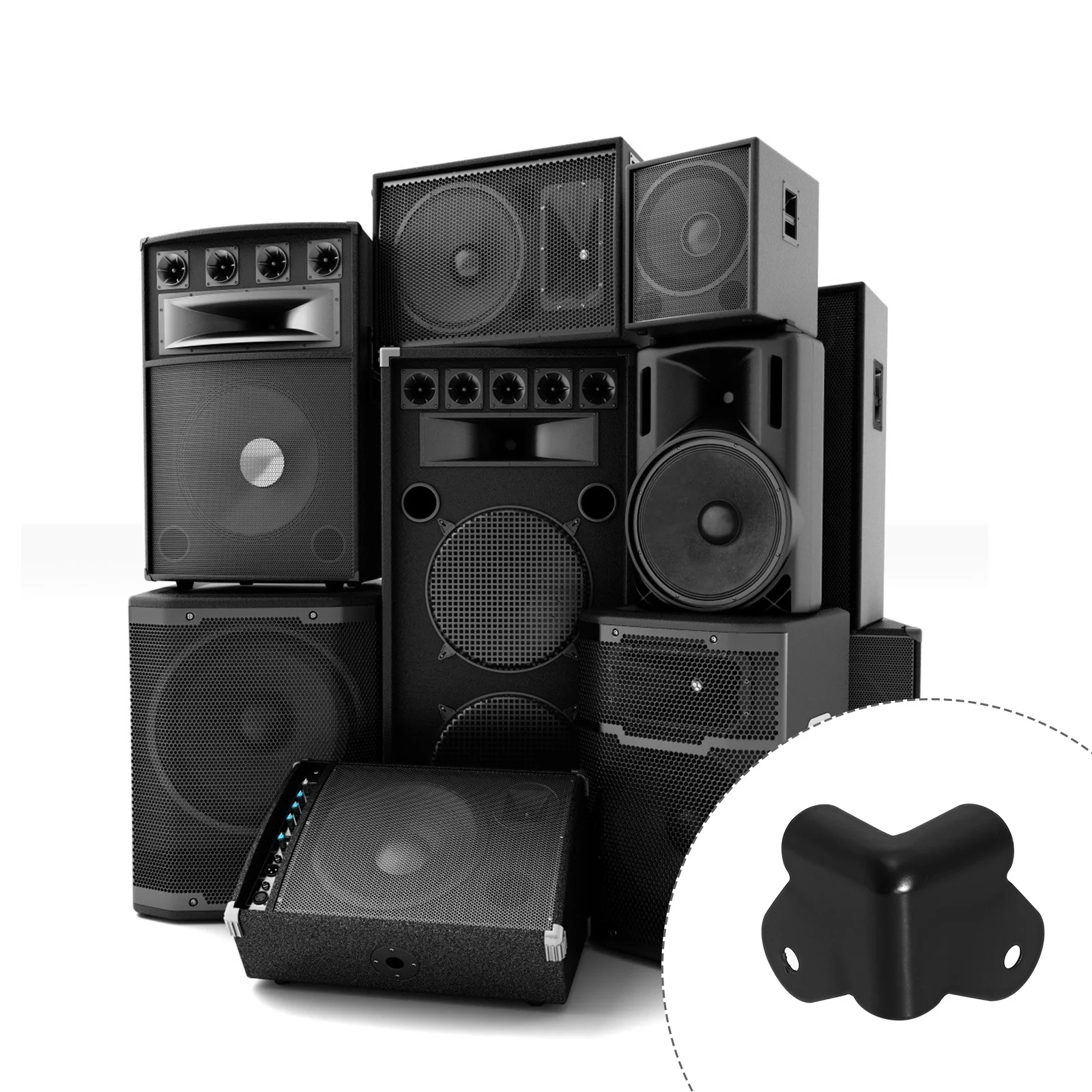 

24Pcs Iron Speaker Corner Protectors Fine Workmanship Case Edges Guard Speaker Corner Protector Edges Guard Protector