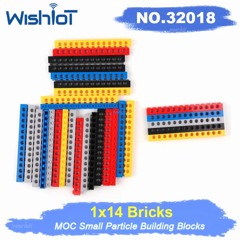 

MOC high-tech Parts 1x14 Brick 13 Holes 32018 MOC Technical Building Block Suitable For All Brands Small Particles Toy