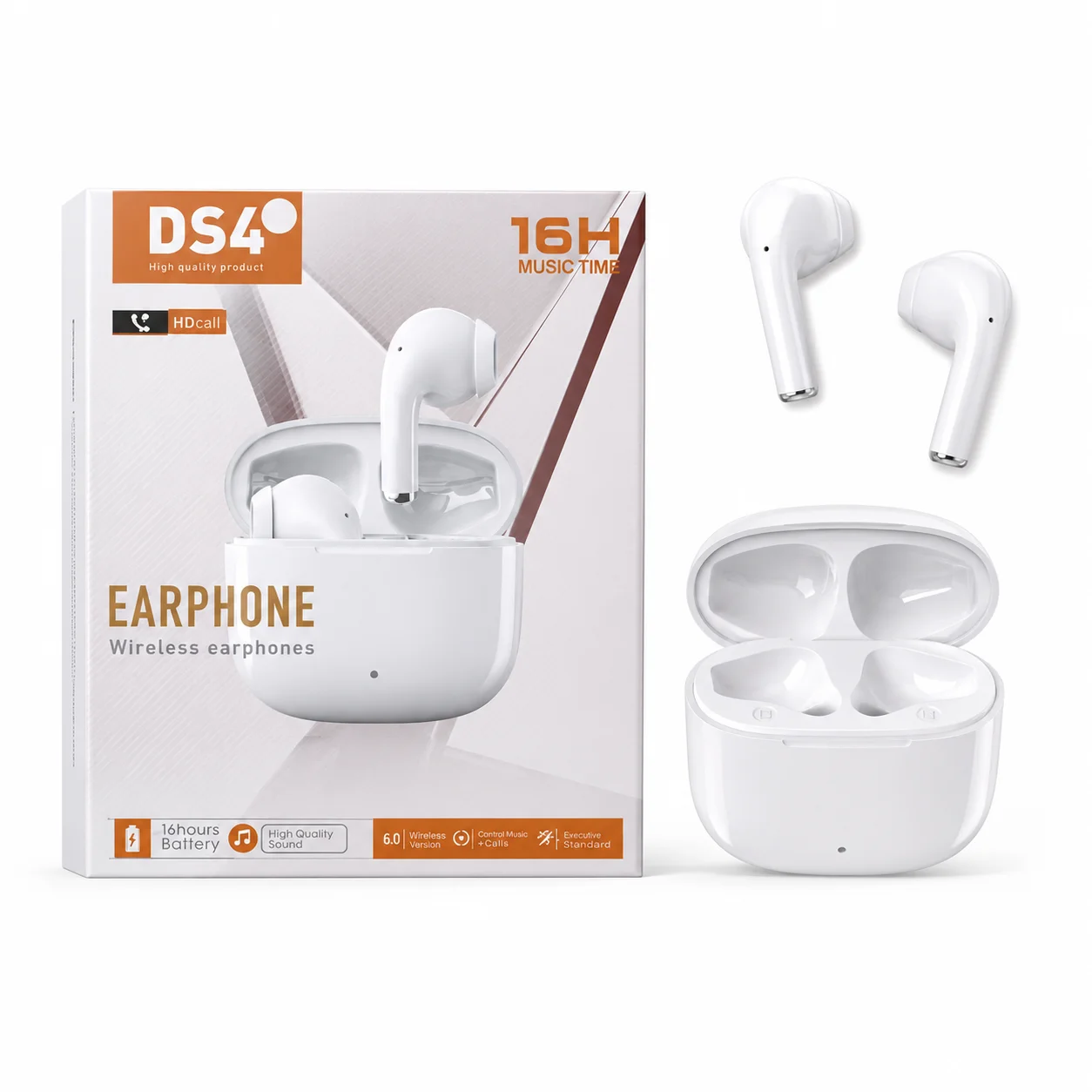 TWS Wireless Bluetooth Earphones 6.0 , 30H Playtime, In-Ear Headphones with Charging Case Headset Earbuds for Sports, Music