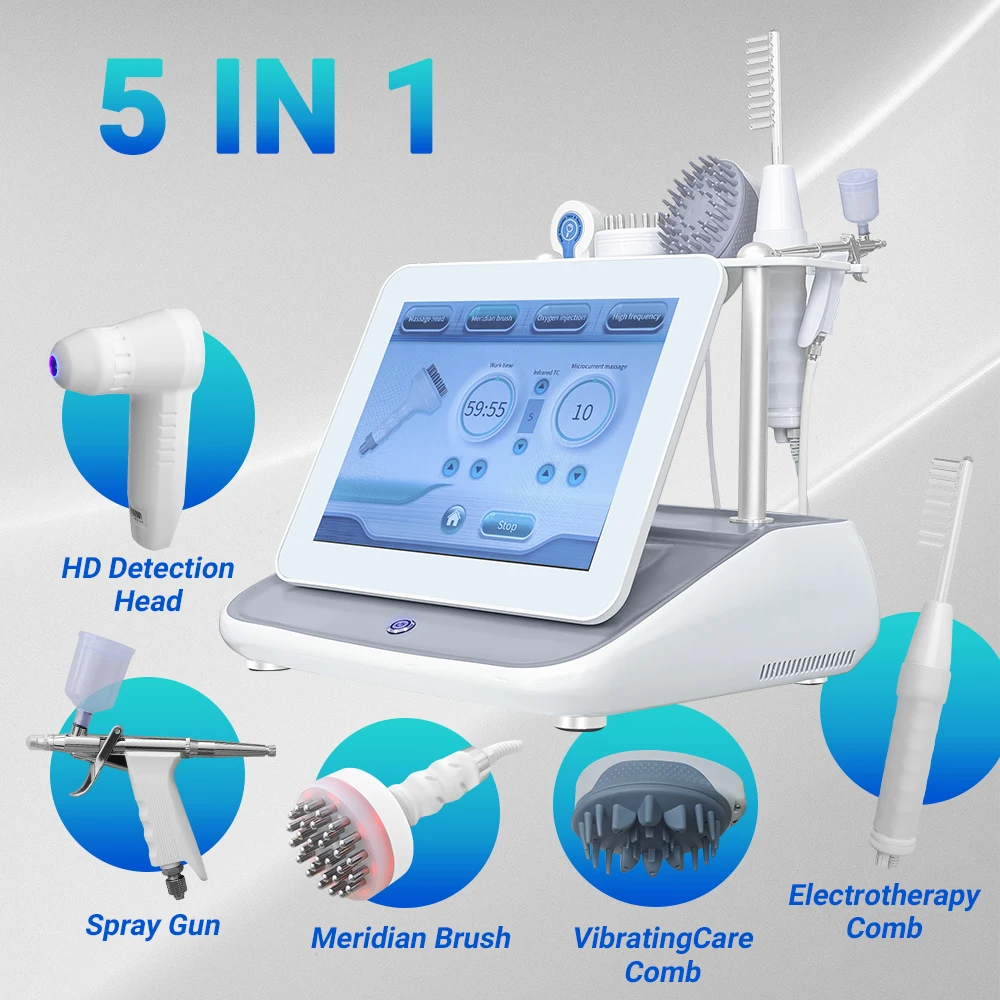 เครื่องวิเคราะห์เส้นผมและหนังศีรษะ Epilpro 5 in 1 พร้อมหน้าจอ 15.6 นิ้ว สำหรับการดูแลเส้นผมและหนังศีรษะ