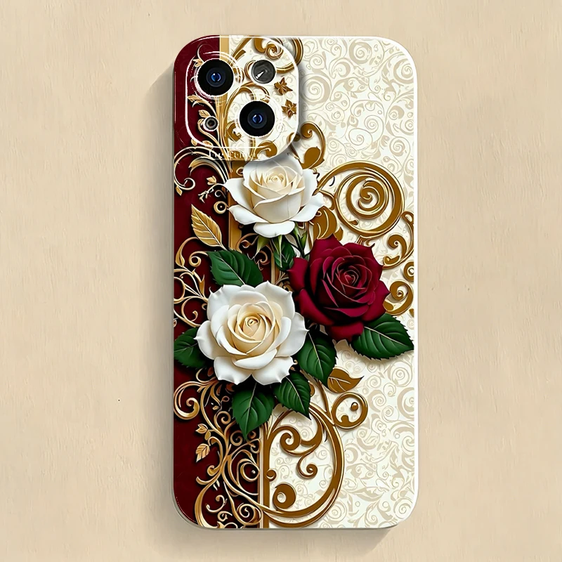

Floral Print Phone Case For Xiaomi Poco F7 F6 X7 X6 X5 M6 Pro F5 Mi 11 Lite 5G 15T 14T 14 13T 12T Shockproof Soft Silicone Cover