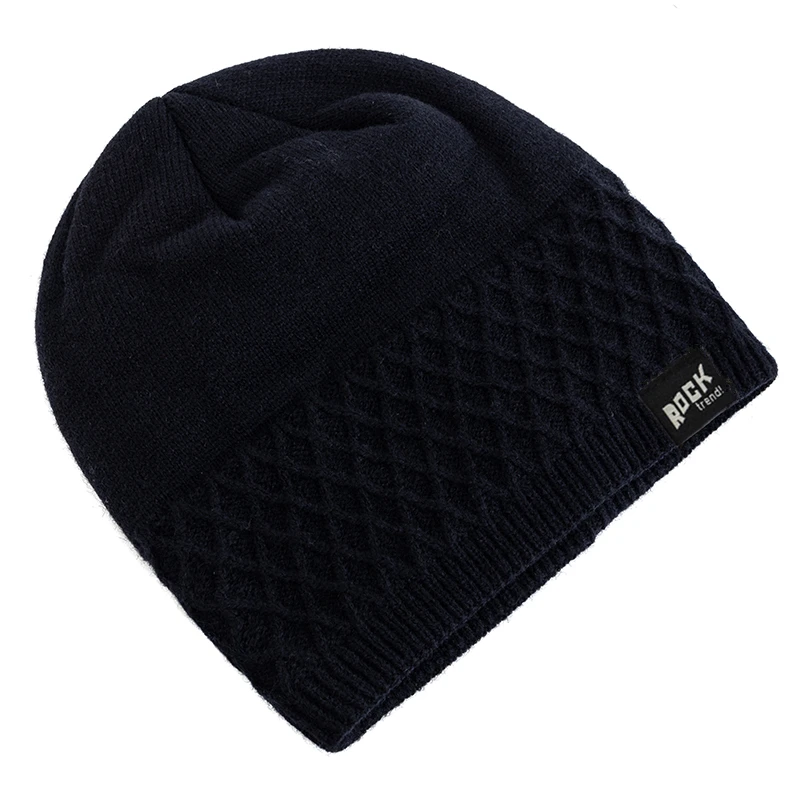 New Unisex Beanie Hat Plush Fleece Warm Cap Rock Letter Soft Winter Hat For Men Women Outdoor Thicken Ski Sports Knitted Hat