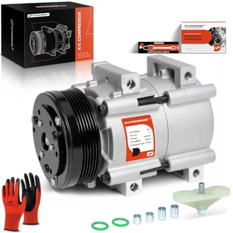 Air Conditioner AC Compressor with Clutch Designed for Vehicle Cooling Systems in Freestar 20042007 Windstar 19992003 and Merc