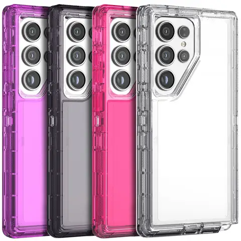 For Samsung Galaxy S24 /S24 Plus/ S24 Ultra 5G Phone Case Hybrid Rugged Shockproof Protective Heavy Duty Transparent Clear Cover