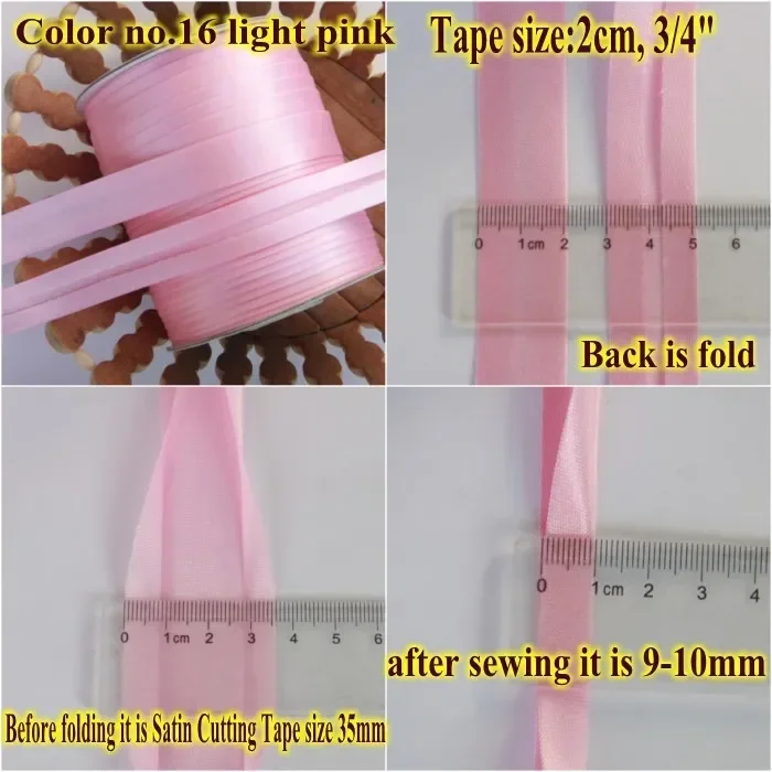 Polyester Satin Bias Binding Tape,bias Binding Size:20mm,3/4\