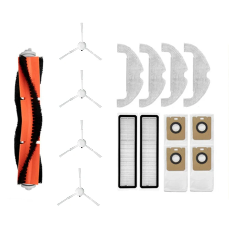 إكسسوارات روبوت كنس ، ممسحة ، فرشاة رئيسية ، فرشاة جانبية ، شاشة تصفية ، كيس غبار ، مناسبة لـ شاومى ميجيا ، STYTJ05ZHM ، 15