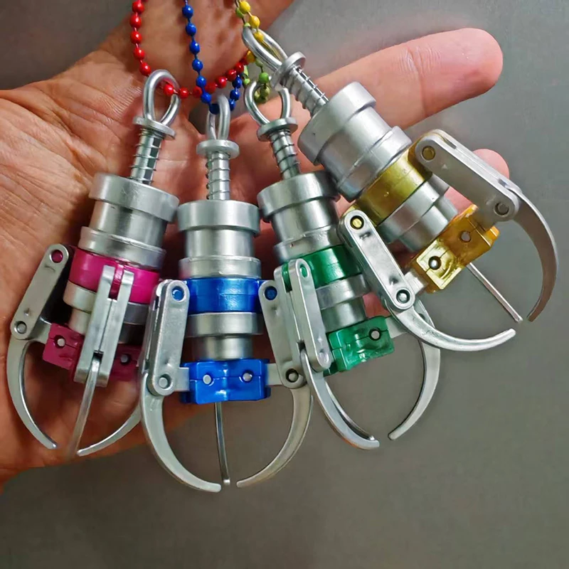 Creative Press Type Catch Dolls Claw Model Keychain Mini Simulation Claw Machine Decompression Keychain Backpack Pendant