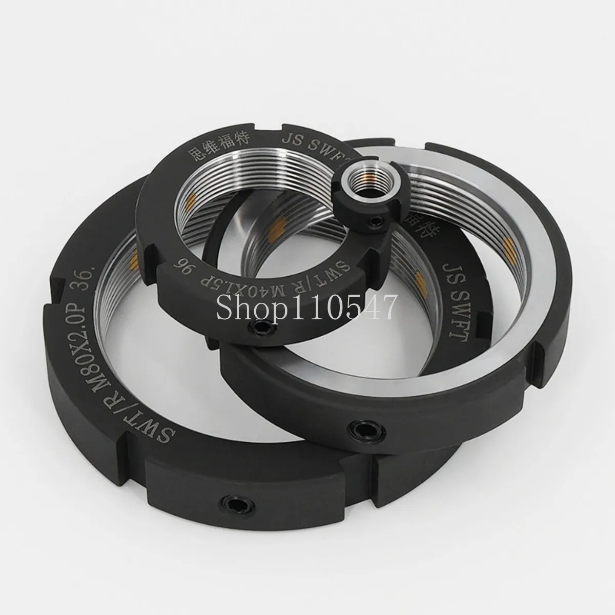 M6-M56 Precision R-Type Locking Nut Rolling Bead Shaft Main Shaft Lock Nut Steel Prevent Backout Round Nuts Pitch 0.5-2mm